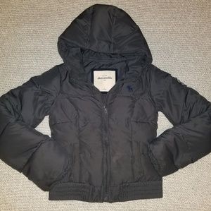 Girl's Abercrombie Down Gray Coat